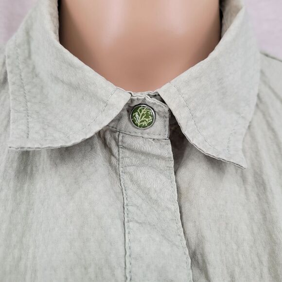 REI Women's Green Button-Up Shirt UPF 30+ Outdoor Hiking - Picture 5 of 11